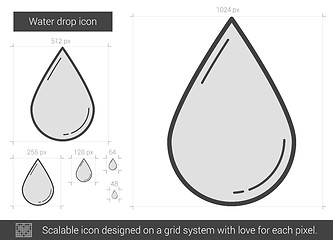 Image showing Water drop line icon.