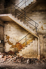 Image showing old damaged stairs