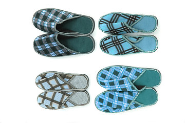 Image showing home blue slippers