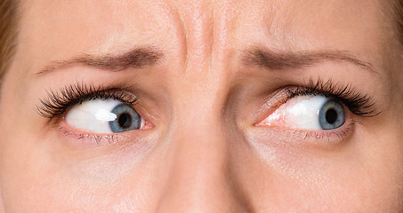 Image showing Face woman with eyes and eyelashes