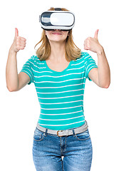 Image showing Woman in VR glasses