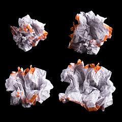 Image showing Crumpled white sheet of paper