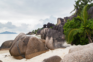 Image showing island beach in indian ocean on seychelles