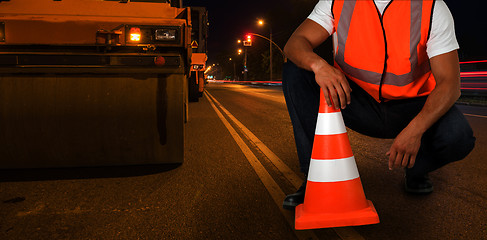 Image showing repairing the road