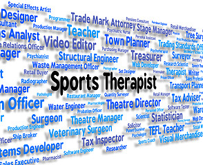 Image showing Sports Therapist Represents Physical Exercise And Clinicians