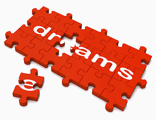Image showing Dreams Sign Showing Hope And Desires
