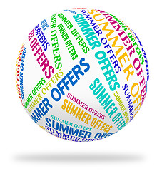 Image showing Summer Offers Indicates Hot Weather And Bargains