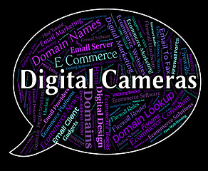 Image showing Digital Cameras Shows High Tec And Picture