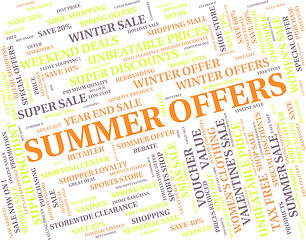 Image showing Summer Offers Represents Hot Weather And Bargain