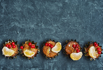 Image showing Christmas chocolate cupcake