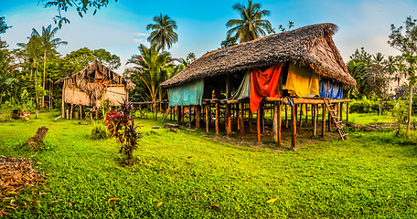 Image showing Wooden houses in Avatip