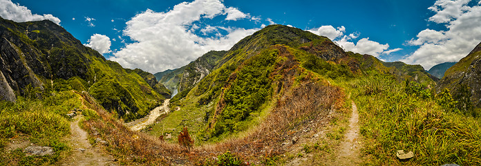 Image showing Mountains with rich flora