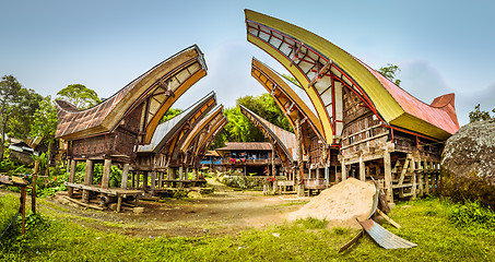 Image showing Traditional architecture in Toraja