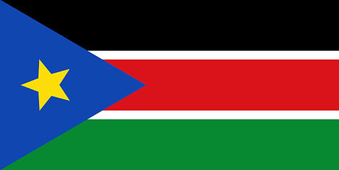 Image showing Colored flag of South Sudan