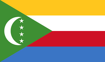 Image showing Colored flag of the Comoros