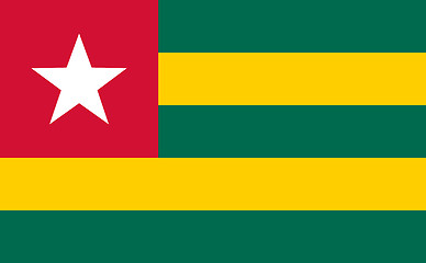 Image showing Colored flag of Togo