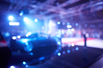 Image showing Blurred defocused image of car presentation