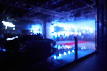 Image showing Blurred defocused image of car presentation