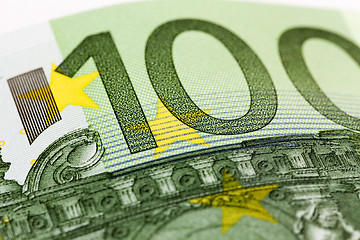 Image showing one hundred euro close-up