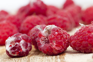 Image showing mold on the raspberries