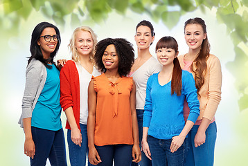 Image showing international group of happy smiling women