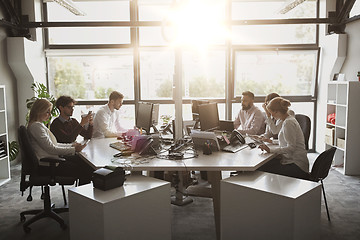 Image showing business team with computers working at office