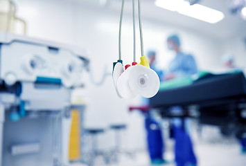 Image showing electrodes at hospital ward or operating room