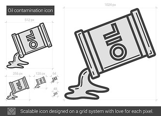 Image showing Oil contamination line icon.