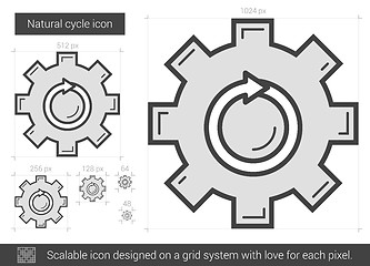 Image showing Natural cycle line icon.