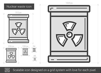 Image showing Nuclear waste line icon.