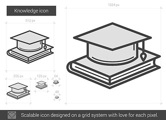 Image showing Knowledge line icon.