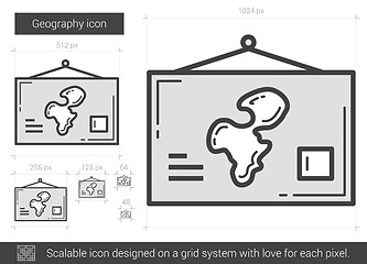 Image showing Geography line icon.