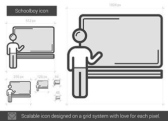 Image showing Schoolboy line icon.