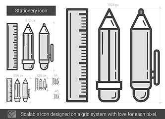 Image showing Stationery line icon.