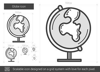 Image showing Globe line icon.