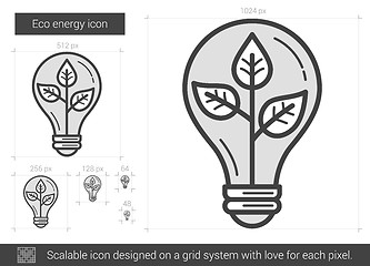 Image showing Eco energy line icon.