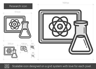 Image showing Research line icon.