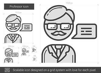 Image showing Professor line icon.