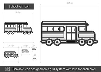 Image showing School van line icon.