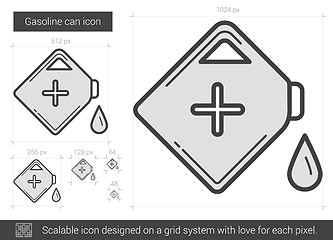 Image showing Gasoline can line icon.