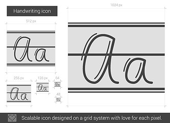 Image showing Handwriting line icon.