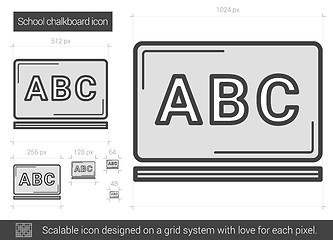 Image showing School chalkboard line icon.