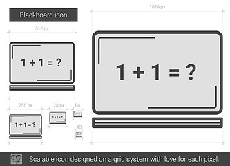 Image showing Blackboard line icon.