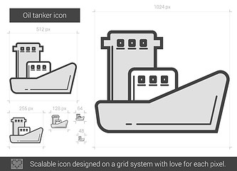 Image showing Oil tanker line icon.