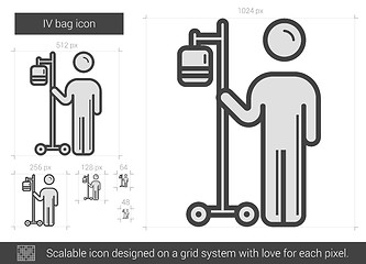 Image showing IV bag line icon.