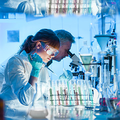 Image showing Health care researchers working in scientific laboratory.