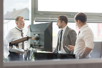 Image showing Corporate businessteam working in modern office.