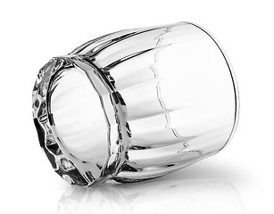 Image showing Empty glass lying rotated