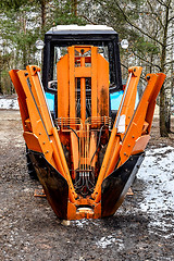 Image showing Technique, special machine for transplanting large trees