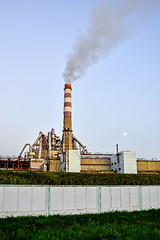 Image showing Pollution of atmospheric air from the chimneys of plants
